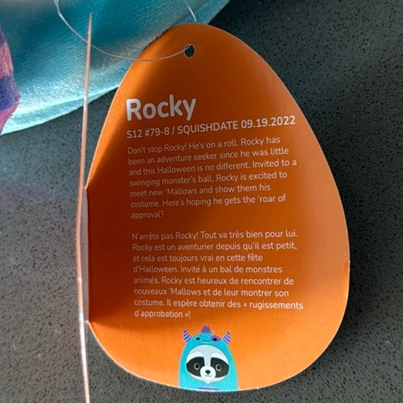 Squishmallows ROCKY THE RACCOON Morty The Monster Costume Halloween 2023 12” NEW - Picture 14 of 16